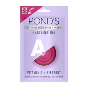 4026 Ponds Vitamin Duo Sheet Mask Vitamin A Plus Beetroot 20gr