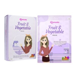 4185 Qiansoto Peeloff Laffy Series Fruit Vegetable Mask 6 Sachet 35ml