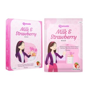 4186 Qiansoto Peeloff Frency Series Milk Strawberry Mask 6 Sachet 35ml