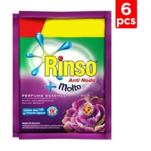 4356 Rinso Molto Deterjen Cair Perfume Essence Cair Ungu 18ml 6 Sachet