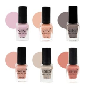 4441 Salsa Cosmetics Nail Polish Nude Full Set 1 6pcs 8ml