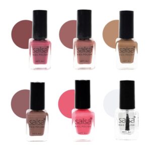 4454 Salsa Cosmetics Nail Polish Nude Full Set 2 6pcs 8ml