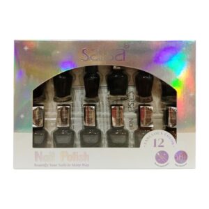 4459 Salsa Cosmetics Nail Polish Hitam 12pcs 6ml
