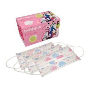 4780 Skrineer Girly Mask Earloop Motif Dotty Pink 3ply 50s