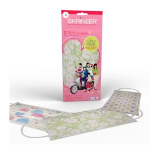 4792 Skrineer Girly Mask Earloop Motif 3ply 5s