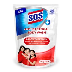 4860 Sos Anti Bacterial Body Wash Deep Clean Refill 430ml