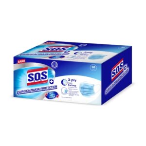 4862 Sos Surgical Protection Mask 3 Ply Daily Earloop 50s