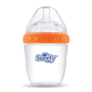 5066 Sweety Baby Bottle Extra Wide Neck Orange 180ml