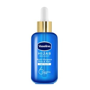 5373 Vaseline Hijab Bright Multi Purpose Skin Hair Light Dry Oil 85ml