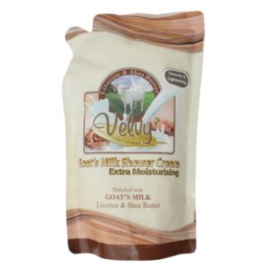 5400 Velvy Goats Milk Sc Extra Moist Refill Lirorice And Shea Butter 800ml