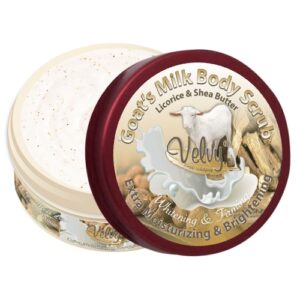 5405 Velvy Goats Milk Body Scrub Licorice And Shea Butter 100gr