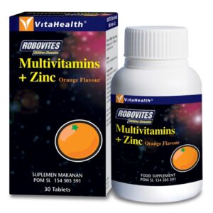 5489 Vitahealth Robovites Multivitamin Plus Zinc 30 Tab Hisap
