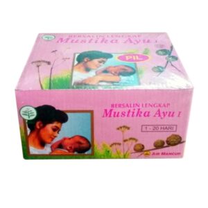 56 Air Mancur Jamu Bersalin Lengkap Mustika Ayu 1 Pil 120 Hari