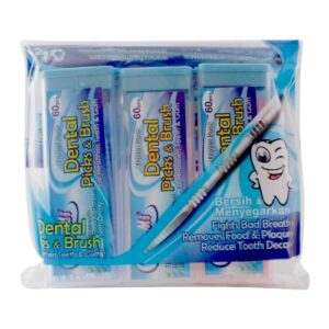 755 Charmi Dental Picks And Brush Art186 Pack 3x60pcs