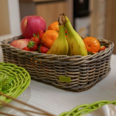 Keranjang Buah dari Rotan Ukuran Besar & Kecil - Viroforms - Keranjang Anyaman Rotan