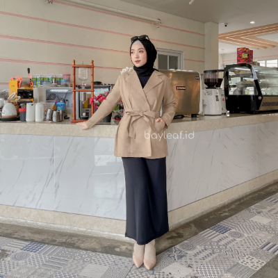 Model Blazer Wanita Korea Style Modern Terbaik Bayleaf.id Rossa Coat Blazer