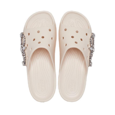 Sandal Crocs Wanita Terbaik Crocs Classic Tiara Slide Women - Neutral