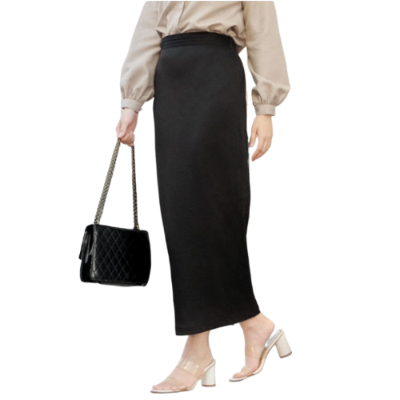Rok Hitam Span Panjang Terbaik Femme Outfit Rok Span Khansa