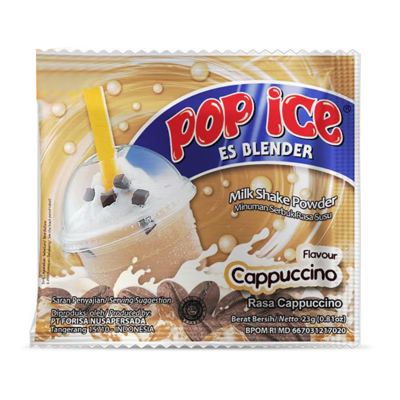 Merk Bubuk Cappucino Pop Ice Es Blender Milk Shake Powder Cappuccino Bubuk Cappucino Pop Ice Es Blender Milk Shake Powder Cappuccino