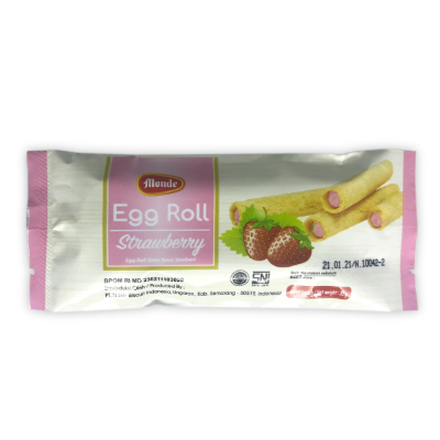 Biskuit & Snack Monde Monde Egg Roll Strawberry